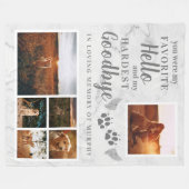 Elegantes Paw Prints Personalisiertes Memorial-Fot Fleecedecke (Vorderseite (Horizontal))