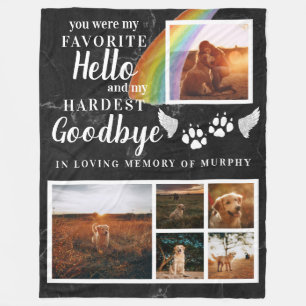 Elegantes Paw Prints Personalisiertes Memorial-Fot Fleecedecke