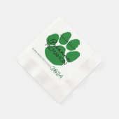 Elegantes Pawprint-Papier für den grünen und schwa Serviette (Ecke)