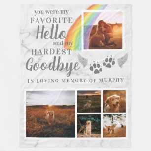 Elegantes Pay Prints Personalisiertes Pet-Memorial Fleecedecke