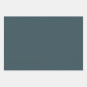 Elegantes pazifisches Blau Minimalistisch und eleg Geschenkpapier Set (Vorderseite)