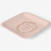 Elegantes Peach Brautparty Party Pappteller (Gewinkelt)
