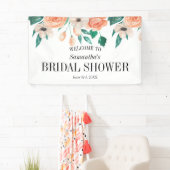 Elegantes Peach Brautparty Personalisiert Banner (Insitu)