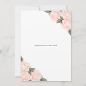 Elegantes Peach floral Foto in Love Memory Einladung (Rückseite)