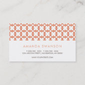 Elegantes Peach-Muster Visitenkarte (Rückseite)