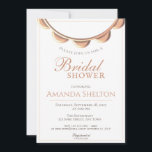 Elegantes Peach Necklace Weißes Brautparty Einladung<br><div class="desc">Diese moderne und elegante Brautdusche lädt zum Feiern einer zukünftigen Braut ein. Eine elegante Einladung mit einer eleganten Halskette in pfirsichfarbener Farbe. Der Hintergrund ist weiß und der Text ist in der Pfirsichfarbe. Sie können den gesamten Text ganz einfach anpassen, indem Sie ihn mit Ihrem Namen, Datum, Ort, UAWG- und...</div>