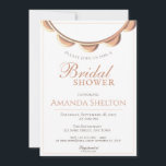 Elegantes Peach Necklace Weißes Brautparty Einladung<br><div class="desc">Diese moderne und elegante Brautdusche lädt zum Feiern einer zukünftigen Braut ein. Eine elegante Einladung mit einer eleganten Halskette in pfirsichfarbener Farbe. Der Hintergrund ist weiß und der Text ist in der Pfirsichfarbe. Sie können den gesamten Text ganz einfach anpassen, indem Sie ihn mit Ihrem Namen, Datum, Ort, UAWG- und...</div>