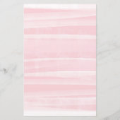 Elegantes Peach Pink Watercolor Blumenmenü (Rückseite)