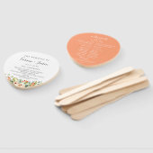 Elegantes Peach Watercolor Floral Wedding Program Fächer (Non-assembled)