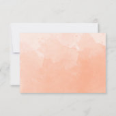 Elegantes Peach Watercolor Wedding Monogram UAWG RSVP Karte (Rückseite)