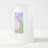 Elegantes Peacock Theme-Brautparty Mattglas Bierglas (Vorderseite Links)