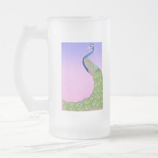 Elegantes Peacock Theme-Brautparty Mattglas Bierglas (Links)