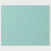 Elegantes Pearl & Turquoise Wrapping Paper Geschenkpapier (Flach)