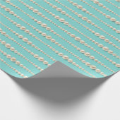 Elegantes Pearl & Turquoise Wrapping Paper Geschenkpapier (Ecke)