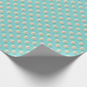 Elegantes Pearl & Turquoise Wrapping Paper Geschenkpapier (Ecke)