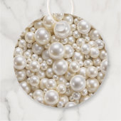 Elegantes Pearls-Brautparty Geschenkanhänger (Rückseite)
