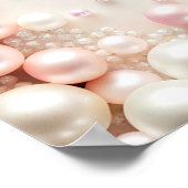 Elegantes Pearls Brautparty Willkommen Poster (Ecke)