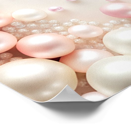 Elegantes Pearls Brautparty Willkommen Poster (Ecke)