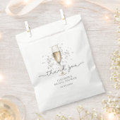 Elegantes Pearls & Prosecco Brautparty Vielen Dank Geschenktütchen (Ausgeschnitten)