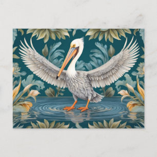 Elegantes Pelican Bird Tropical Paradise Postkarte
