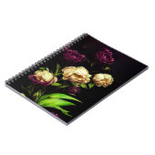 Elegantes Peonies & Rose SpiralNotebook Notizblock (Linke Seite)