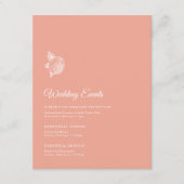 Elegantes Peony Blume Wedding Weekend Begleitkarte (Vorderseite)