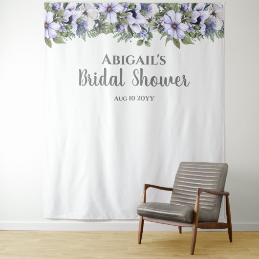 Elegantes Periwinkle Brautparty Wandteppich (Beispiel)