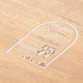 Elegantes Perlen & Prosecco Brautparty Acryleinladungen (Ablage )
