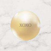 Elegantes Perlen und Brautparty der Staatsanwaltsc Konfetti (Klein Vorderseite)