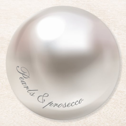 Elegantes Perlen und Brautparty der Staatsanwaltsc Runder Pappuntersetzer (Vorderseite)