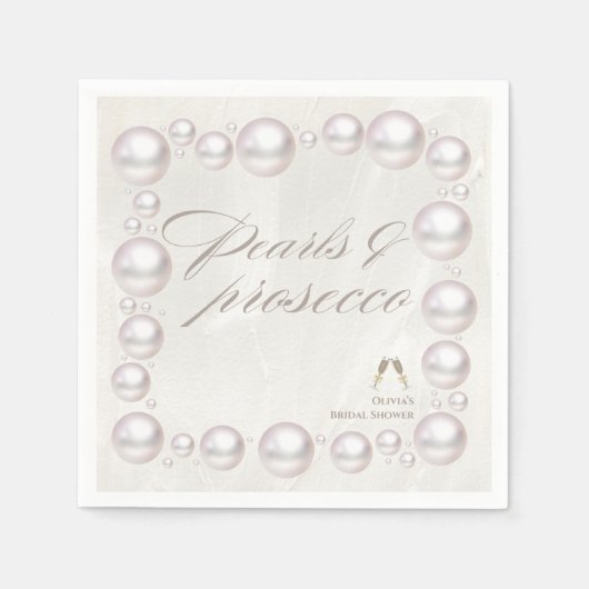 Elegantes Perlen und Brautparty der Staatsanwaltsc Serviette (Vorderseite)