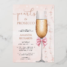 Elegantes Perlen und Prosecco-Brautparty