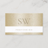 Elegantes Perlpastellmuster in Beige mit Monogramm Visitenkarte (Vorderseite)