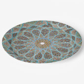 Elegantes Persisches Blaues arabisches Orientalisc Pappteller (Schrägansicht)