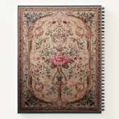 Elegantes Persisches BlumenspiralNotebook Notizblock (Rückseite)