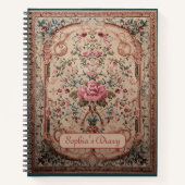 Elegantes Persisches BlumenspiralNotebook Notizblock (Vorderseite)