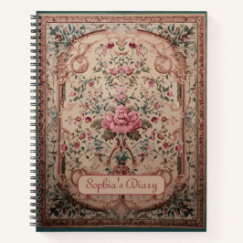 Elegantes Persisches BlumenspiralNotebook Notizblock