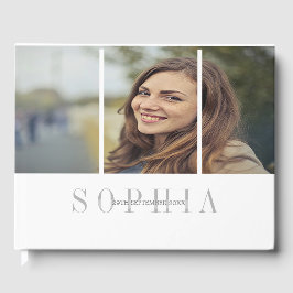 Elegantes Personal Foto Bat Mitzvah Gästebuch