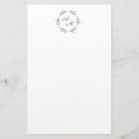 Elegantes Personalisierbares Monogramm-Kranz Brief