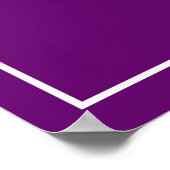 Elegantes Personalisiert Chic Lila Hochzeitszeiche Poster (Ecke)