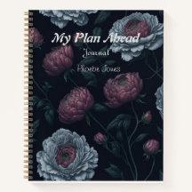 Elegantes Personalisiert Name Peonies Journal