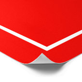 Elegantes Personalisiert-schicke Red Wedding Willk Poster (Ecke)