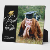 Elegantes personalisiertes Abschluss Foto Plaque Fotoplatte (Seite)