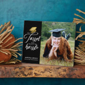 Elegantes personalisiertes Abschluss Foto Plaque Fotoplatte (Seite)