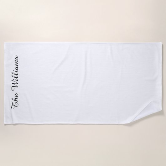 Elegantes Personalisiertes Badetuch (Vorderseite)