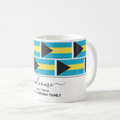 Elegantes Personalisiertes BAHAMAS FLAG Willkommen Kaffeetasse (VorderseiteRechts)