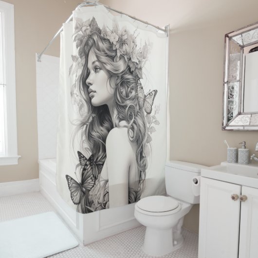Elegantes Personalisiertes benutzerdefiniertes Fot Duschvorhang (Beispiel)