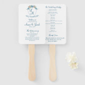 Elegantes Personalisiertes Blue Hydrangea Wedding  Fächer (Vorne und Hinten)