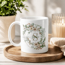 Elegantes personalisiertes Blumenmonogramm Namensg
