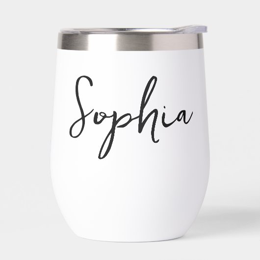 Elegantes Personalisiertes Brautparty Wine Tumbler (Links)